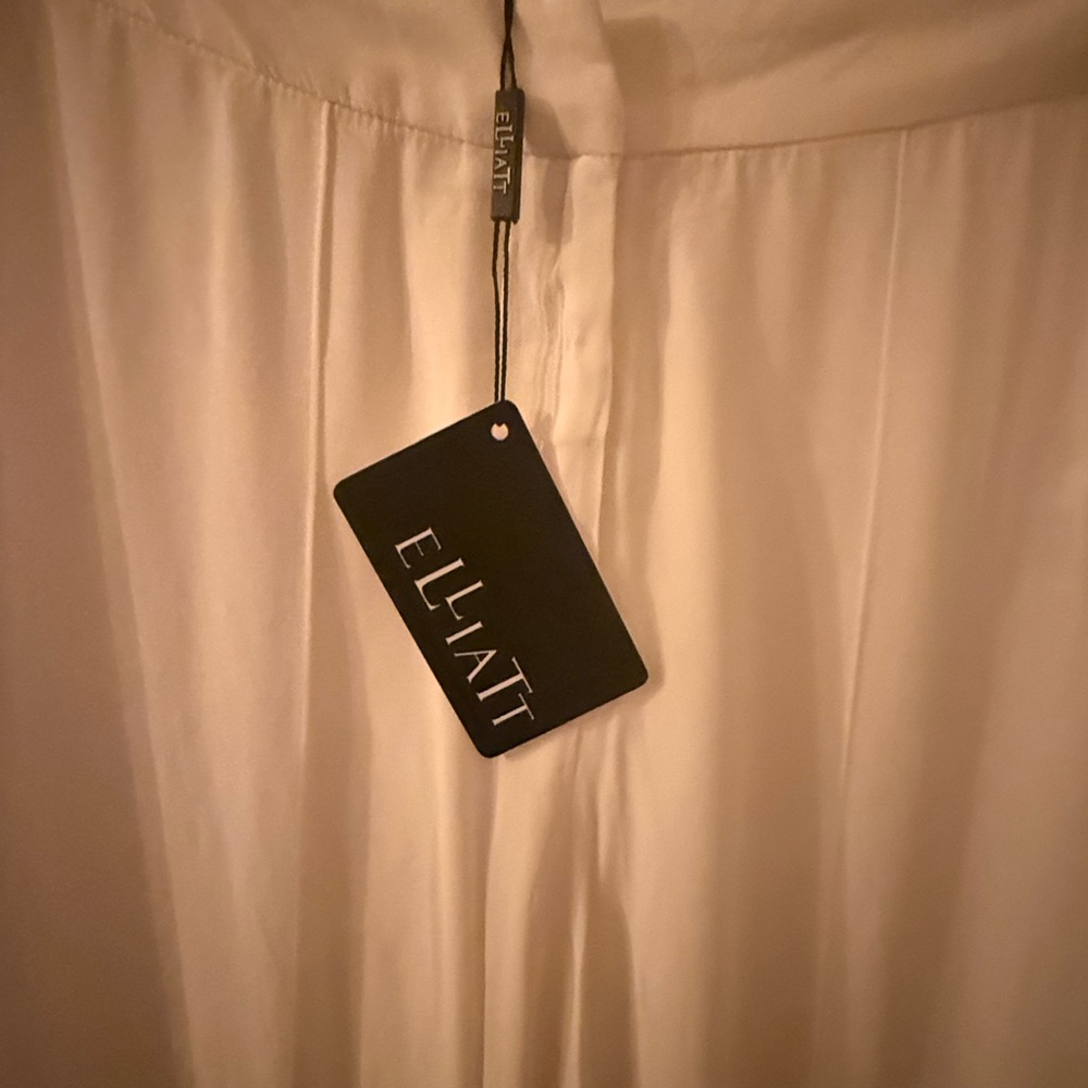 ELLIATT Systems Wide Leg Pants – White • Size S • NWT • Pristine - Picture 4 of 5
